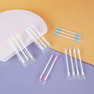 China Dispoable thin disposable makeup use cotton swab portable cotton pad buds small package for sale