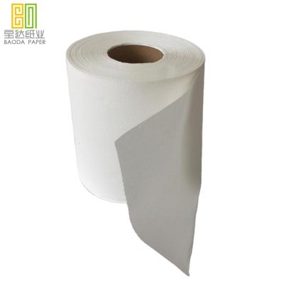 China Virgin Wood Pulp Industrial Hand Towel Paper Roll Maxi Roll Towel 1 Ply 100% China Wholesale Wood Pulp for sale