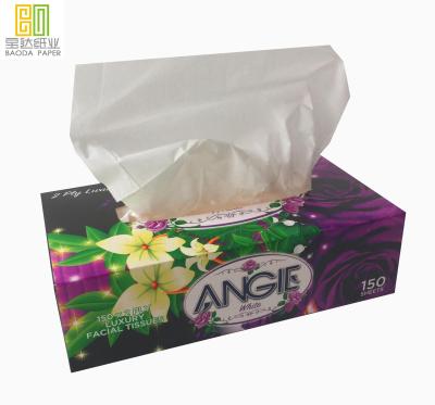 China Box Tissue Wrapped Facial Tissue Paper Box Soft Comfortable 100% Virgin Wood Pulp 2 PLY Pocket Paper for sale