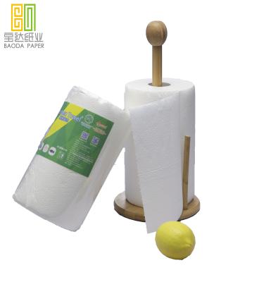 China Kitchen Cleaning High Quality Customized Logo 2 Layer Virgin Wood Pulp Kitchen Paper Towel In China for sale