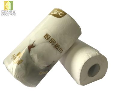 China Soft Comfortable Wholesale Kitchen Tissue Roll Oil Absorption Kitchen Embossed Paper for sale