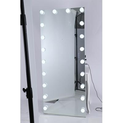 China Large Lighted Hollywood Makeup Mirror With Dimmer Stage LED 20 Bulbs Vanity Lighted Mirror for sale