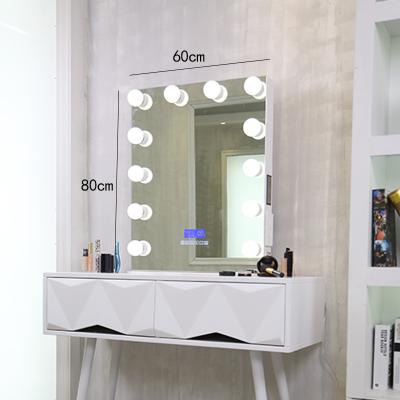 China Newest Makeup Mirror Hollywood Lighted Mirror With LED Lights Metal Frame for sale