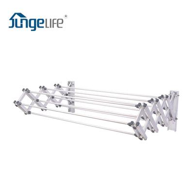 China Modern aluminum folding wall mounted telescopic drying rack for clothes for sale