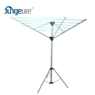 China Modern stainless steel rotary umbrella 4 arm garden clothes airer outdoor dryer for sale