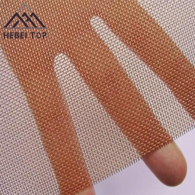 China Anti - Corrosion 1/6 Brass Mesh 50 Micron Copper Wire Mesh Coated Knitted Copper Filter Netting for sale