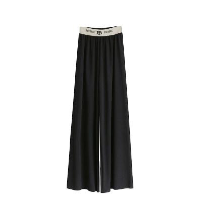 China Viable Fresh Women's Slim Tube Leg Wide Leg Pants Korean Straight Loose Plus Size Summer High Waist Trousers for sale