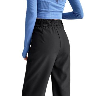 China Sustainable Women's Spring And Summer High Waist Hanging Feeling Floor Broom Pants Straight Tube Wide Leg Pants for sale