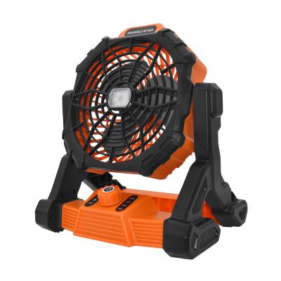 China USB Outdoor Desktop Battery Powered Fan With LED Lights Outdoor Portable Camping Fan for sale