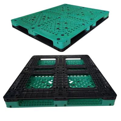 China Industrial Wholesale Euro Heavy Duty Plastic Pallet For Racking System Stackable Large Reversible Plastic Pallets for sale