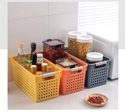 China Food Maker Direct Sales Plastic Medicine Basket Multiple Multicolor Snacks Storage Basket Kitchen Sundries Desktop Snacks Storage Basket for sale