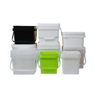 China Manufacturer supply straight pp food grade plastic square pail for food packaging snack barrels customer request for sale