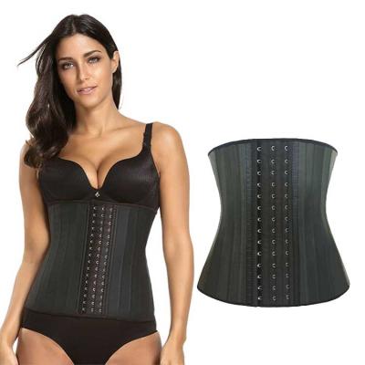 China 2022 TAOXI Antibacterial Smooth Waist Cincher Steel Bone Latex Hook And Zipper Waist Trainer Drop Ship 25 for sale