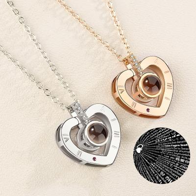 China FASHIONABLE 2022New Color Zircon Love Bear Necklace 2022New Net Red Inlaid Sweater Chain Simple Four Leaf Clover Wear Necklace for sale