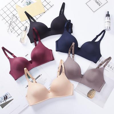 China Taoxi 2022 viable fashion simple solid color push up T-shirt bra wireless comfort women seamless bra for sale