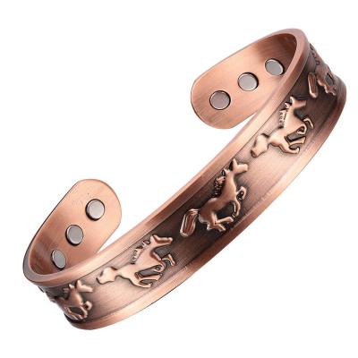 China 2022 TAOXI CLASSIC Horse Style Cuff Bracelet Mens Bangle Custom Homm Bracelet for sale