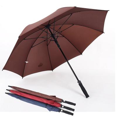 China Vintage Wholesale Custom Logo Promotional Fiber Golf Umbrella for sale