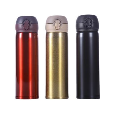 China Wholesale 304 stainless steel minimalist double-layer bouncing straight mug student advertising gift water mug thermos for sale