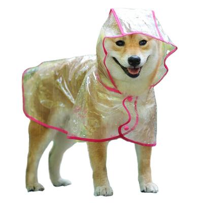 China Concise Transparent Waterproof Dog Raincoat Small Pet Dog Raincoat for sale