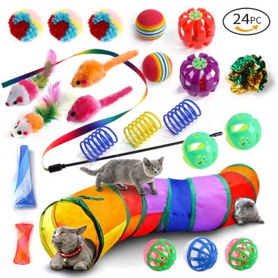 China Toy Gift Interactive Tug Dog Squeaky Chew Toys Set Viable Pet Fun Rope Set for Dog Play Pet Toy Set, Cat Channel, Funny Cat for sale