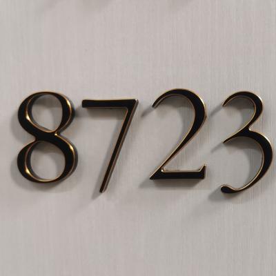 China Customized Modern Wall Mounted House Numbers Stainless Steel Door Sign for sale