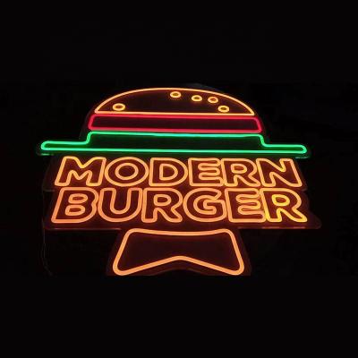 China Excellent Waterproof Quality Customized Burger Drinks Pizza Decoration Decorative Neon Sign for sale