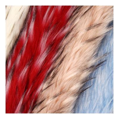 China Fashionable Factory Direct Wholesale 100% Polyester Long Pile Faux Raccoon Fur Fabric for sale