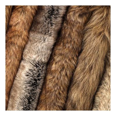 China Fashionable Wholesale Acrylic Long Fake Hair Polyester Animal Fur Fabric for sale