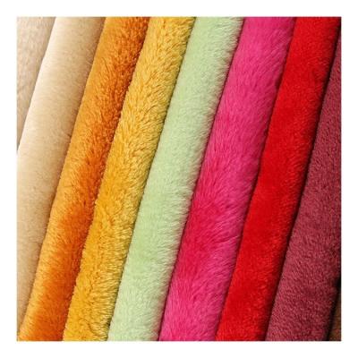 China Sustainable Hot Selling 100% Polyester Spandex Fleece Faux Fur Plush Fabric For Toys for sale