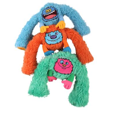 China Interactive Baboons Viable Plush Dog Toys Chew Pet Products For Play Indoor Furry Chew Friend Plush Dog Squeaky Toy for sale