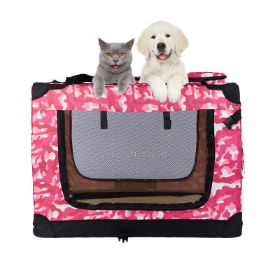 China Viable Multiple Sizes And Colors Foldable Portable Pet Cat Dog Travel Crate Carrier Bag for sale