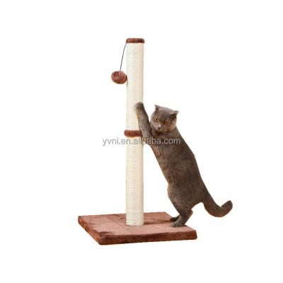 China 2022 New Style Stable Base Square White Brown Color Stable Folding Pet Products Gift For Cat Lover Kid Cat Tree for sale