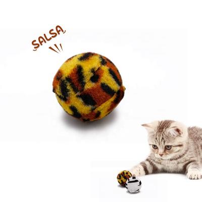 China 2021 Viable Wholesale Cat Nip Toys For Indoor Leopard Balls Like Caydo Cat Toy Soft Plush Pom Poms Ball For Cats To Play for sale