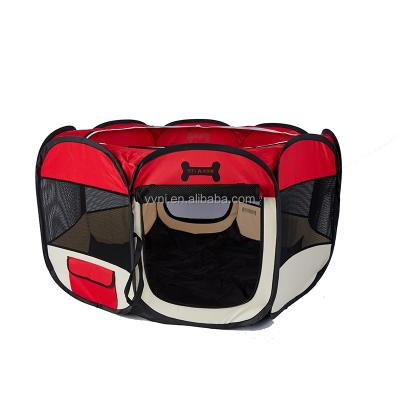 China High Quality Warm Breathable Fabric Collapsible Pet Foldable RTS Amazon Dog Cat Octagonal Cages Playpen Barrier Tent With Carrying Bag for sale