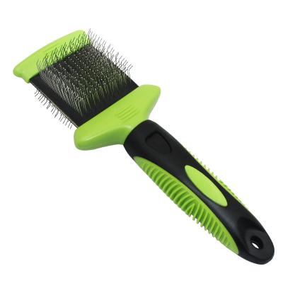 China Sustainable Simple Pet Steel Wire Cleaning Slicker Brush Comb For Dog And Cat Hair Grooming for sale