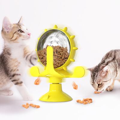 China Sustainable POPULAR FUNNY PET DOG CAT FEEDING LEAKAGE TOY WINDMILL TURNTABLE WHIRL CIRCLE PET TOYS for sale