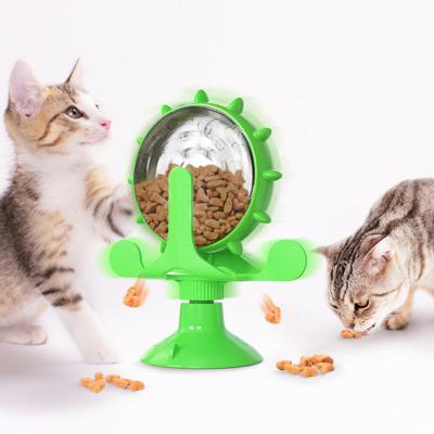 China Sustainable POPULAR FUNNY PET DOG CAT FEEDING LEAKAGE TOY WINDMILL TURNTABLE WHIRL CIRCLE PET TOYS for sale