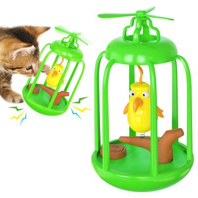 China Sustainable Pet Cat Interactive Playing Toy Bird House Cage Tumbler Kitten Cat Toy for sale