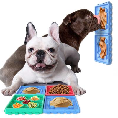 China Sustainable SLOW EATING/SLOW FEEDER DOG FOOD PLATE LICK MAT ARBITRARY COMBINATION/SPLIT  FRUIT VEGETABLE SLOW FEEDER TRAY for sale