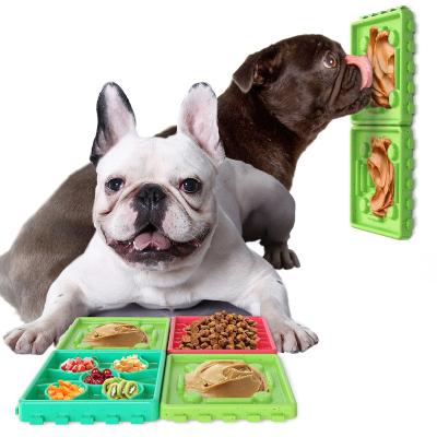 China Sustainable SLOW EATING/SLOW FEEDER DOG FOOD PLATE LICK MAT ARBITRARY COMBINATION/SPLIT  FRUIT VEGETABLE SLOW FEEDER TRAY for sale