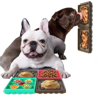 China Sustainable SLOW EATING/SLOW FEEDER DOG FOOD PLATE LICK MAT ARBITRARY COMBINATION/SPLIT  FRUIT VEGETABLE SLOW FEEDER TRAY for sale