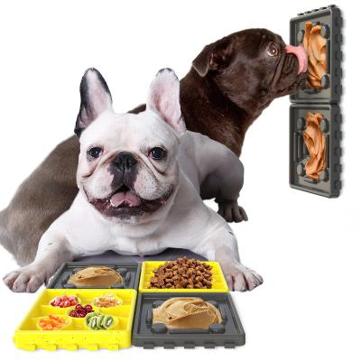 China Sustainable SLOW EATING/SLOW FEEDER DOG FOOD PLATE LICK MAT ARBITRARY COMBINATION/SPLIT  FRUIT VEGETABLE SLOW FEEDER TRAY for sale