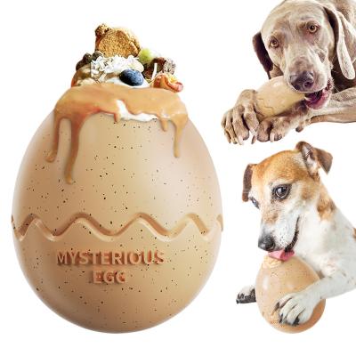 China Sustainable 2023 New Design Unique Dinosaur Egg Shape Pet toys Teeth Cleaning Fillable Dog Toys Slow Feeder Pet Dog Chew Toys for sale