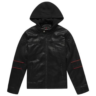 China Comfortable Waterproof Men Embroidery PU Leather Jacket Custom For Men And Women Waterproof Anorak Moto Coats OEM for sale