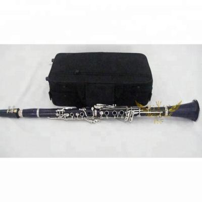 China Good Quality And Cheap Turkish Clarinet 17 Keys Factory Price ABS Light Purple Gray Bb Clarinet for sale