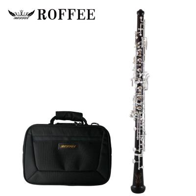 China Ebony ROFFEE 04A Ebony Body Semi Automatic Silver Plated Student Level Oboe for sale