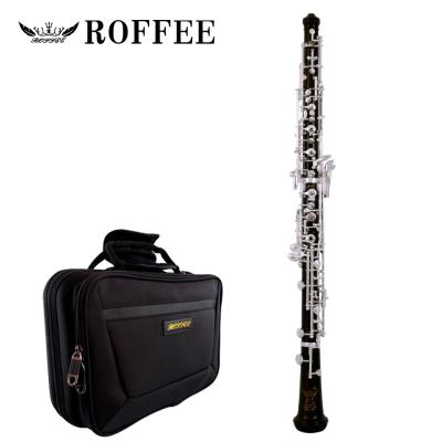 China Ebony Professional Performance Level ROFFEE V8 Ebony Body Full Automatic Silver Plated Oboe for sale