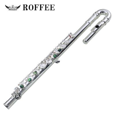 China ROFFEE 17S Kids Beginner Cupronickel Body Silver Plated Silver Plated With D Key 16 Closed Holes Flute for sale