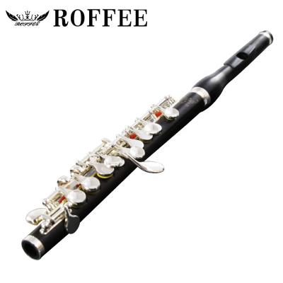 China ROFFEE E9 Performance Level Silver Plated Professional Ebony Body Cupronickel Silver Plated Keys Piccolo for sale