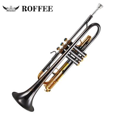 China Bb nickel-plated Tone Trumpet of ROFFEE M19 import original professional nickel-plated red bronze body performance level for sale